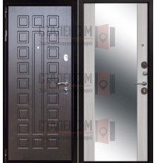 Металлическая дверь МДФ - МДФ с зеркалом -2