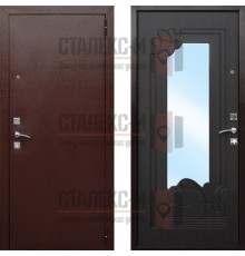 Металлическая дверь Порошок- МДФ с зеркалом -1