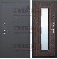 Металлическая дверь Порошок- МДФ с зеркалом -5