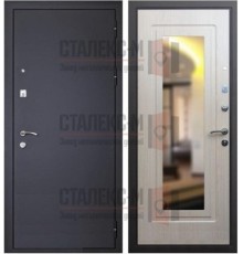 Металлическая дверь Порошок- МДФ с зеркалом -8